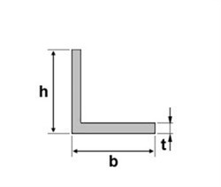 ALU. Vinkelprofil 40 x 40 x 4 mm. L = 2 Meter. AW 6060